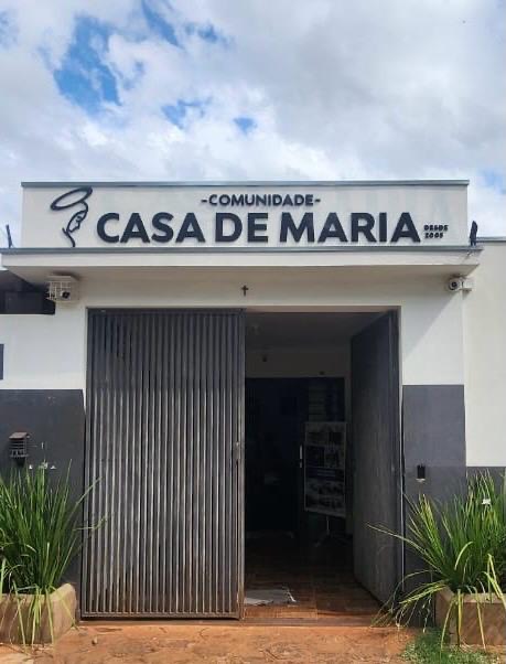 Fachada da Comunidade Casa de Maria em Pederneiras